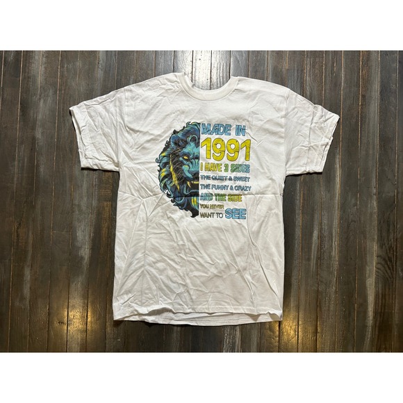 Gildan  Cotton Other - Gildan Cotton Made In 1991 Lion Graphic T-Shirt White